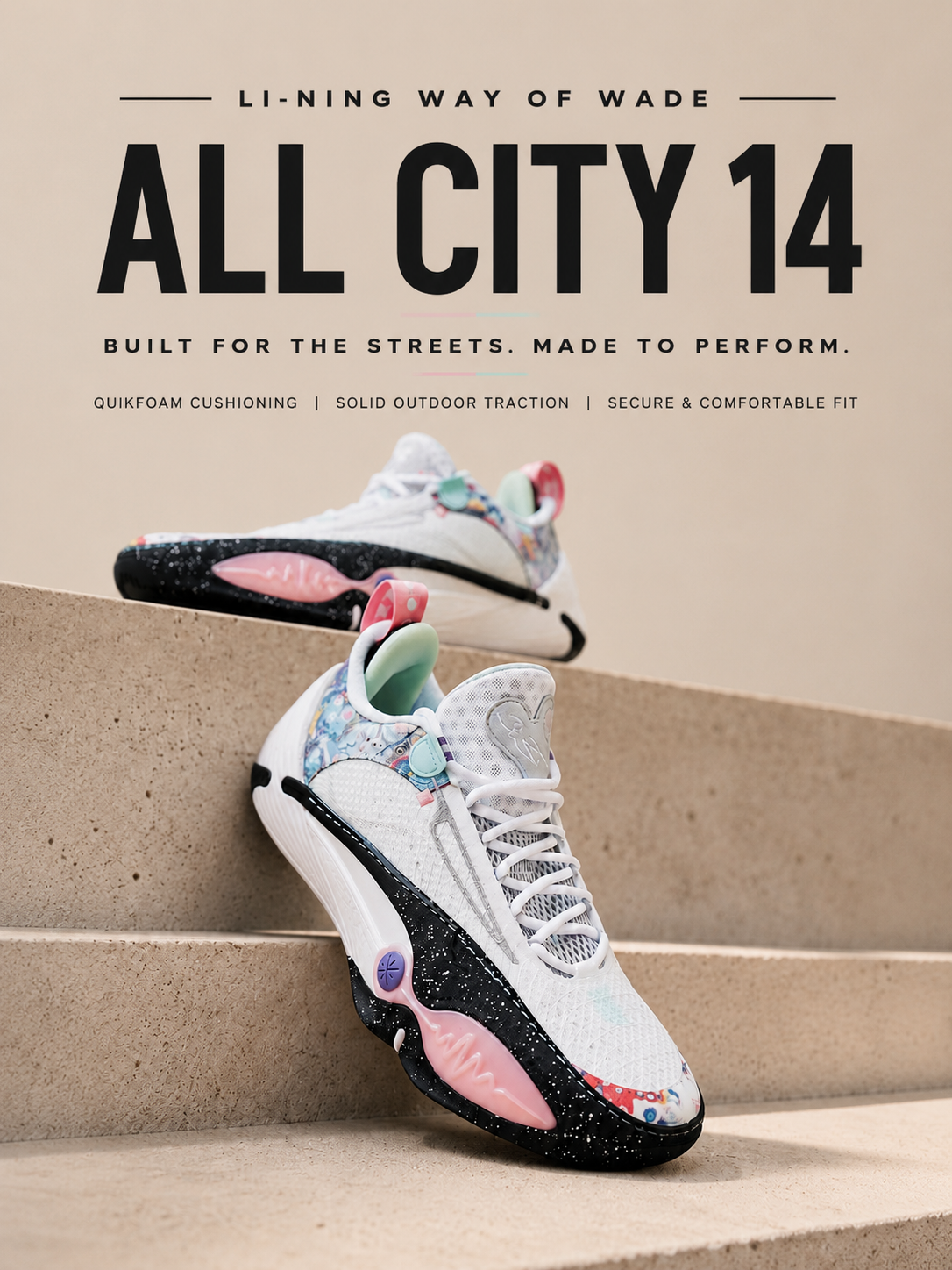 Shift & Shock: Li-Ning Wade All City 14 “Surreal” Basketball Shoe Performance Review