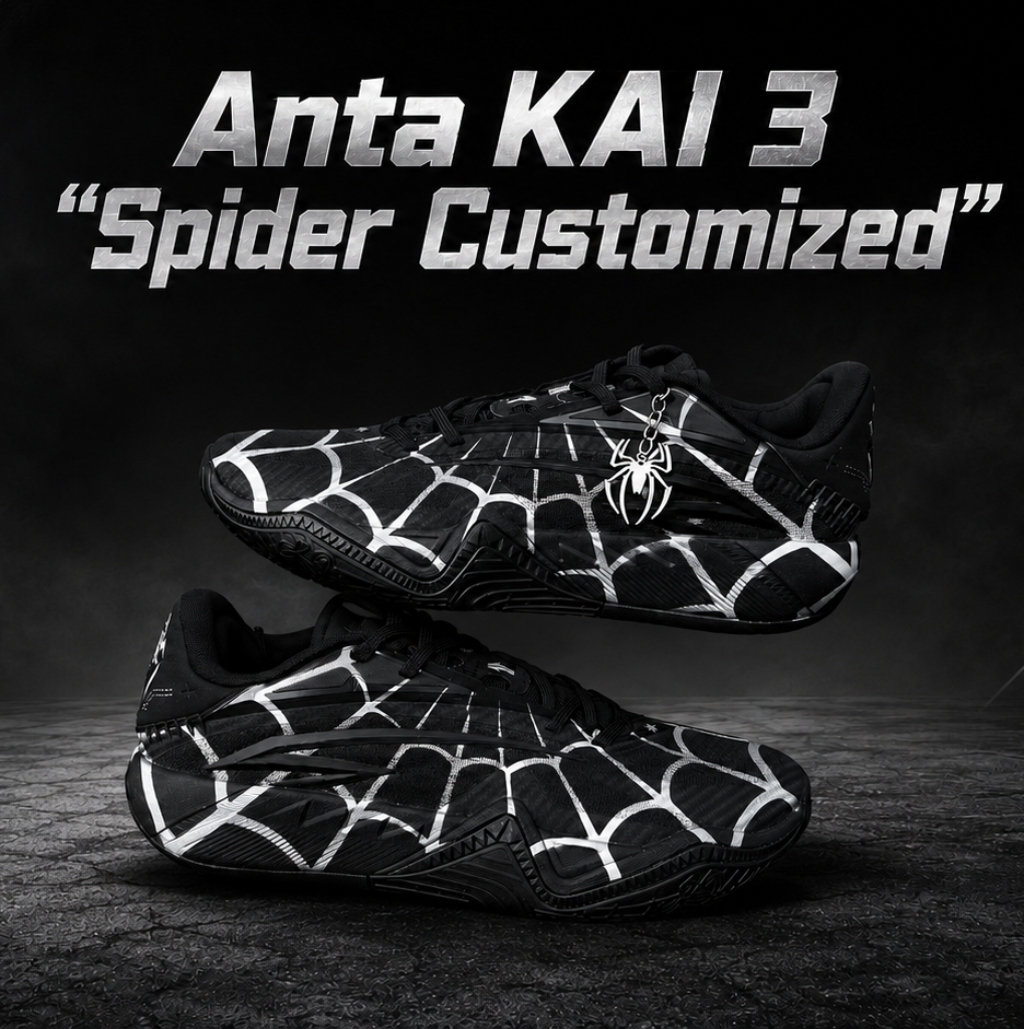 ANTA KAI 3 “Spider Customized” Basketball Shoes: A Visual Rework of the “Black Warrior”