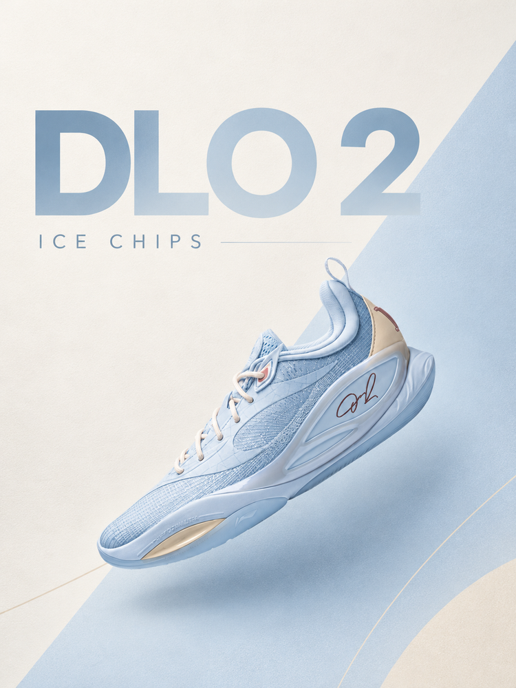 Li-Ning DLO 2 “Ice Chips” Basketball Shoes: Icy Blue Colorway and Layered Basketball Shoe Design