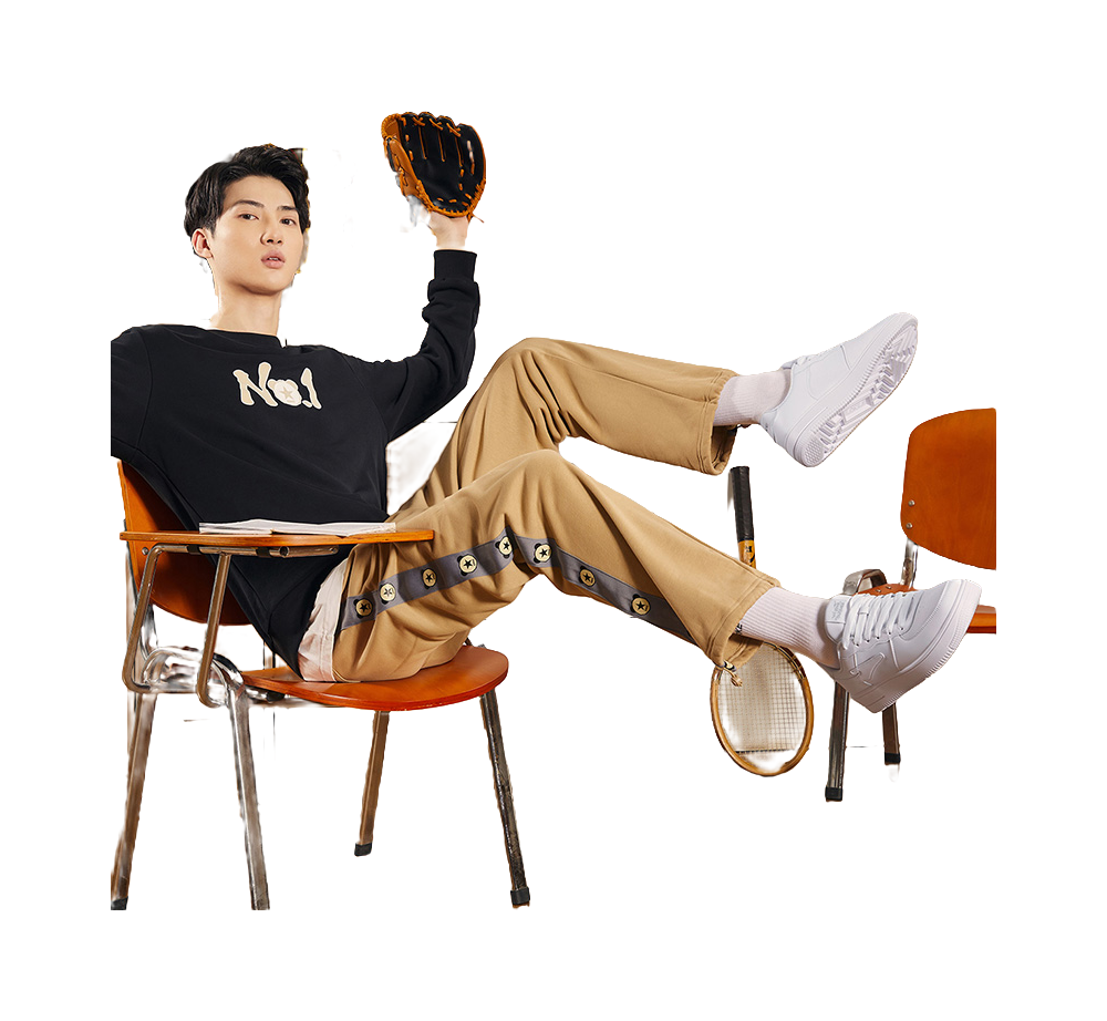 ERKE Men's Low-Top Skateboard Shoes - Classic Fabric & Synthetic Leather Sneakers Breathable & Durable Silver 