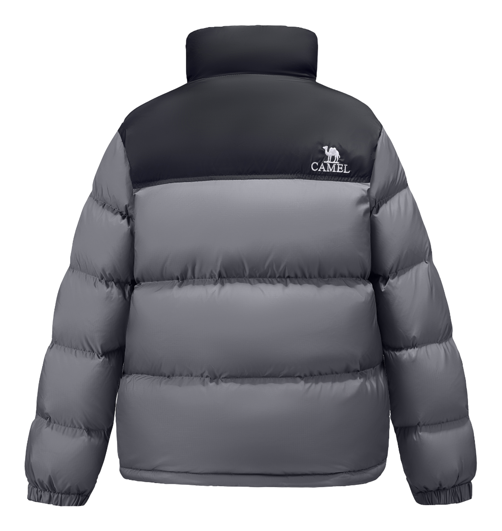 CAMEL Outdoor Color Block Soft Windproof Cold Resistant Down Jacket Unisex  vjsneaker.com