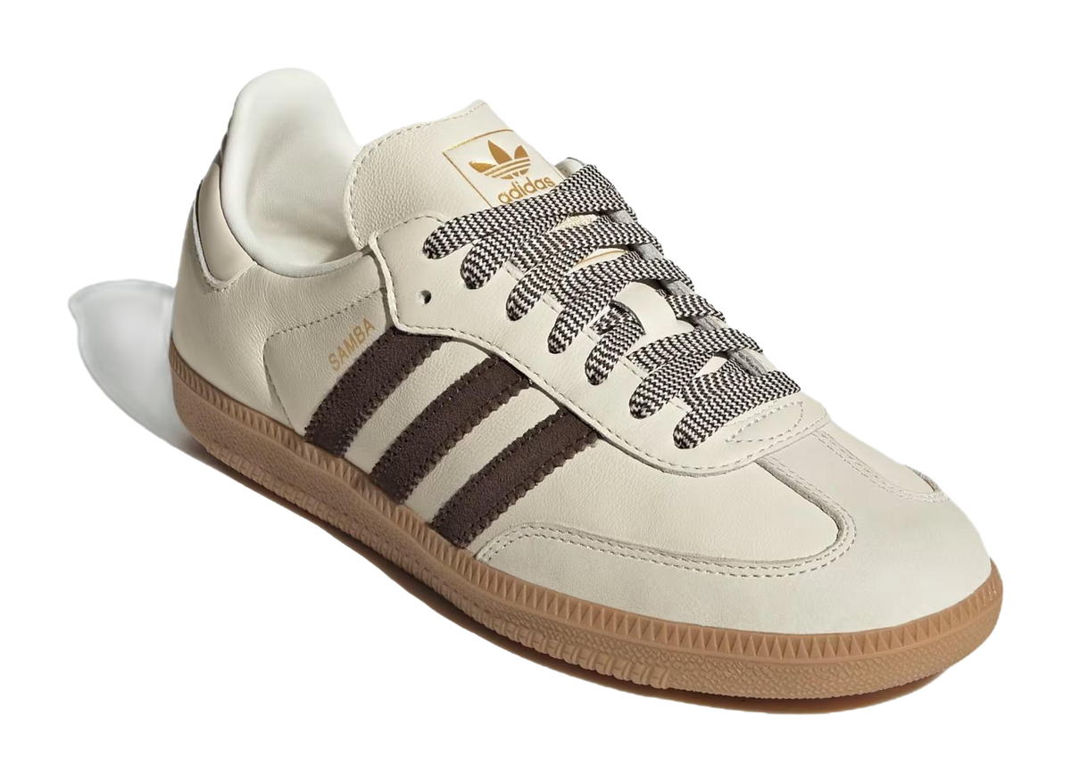 Adidas Womens Samba Og Off White Dark Brown  vjsneaker.com
