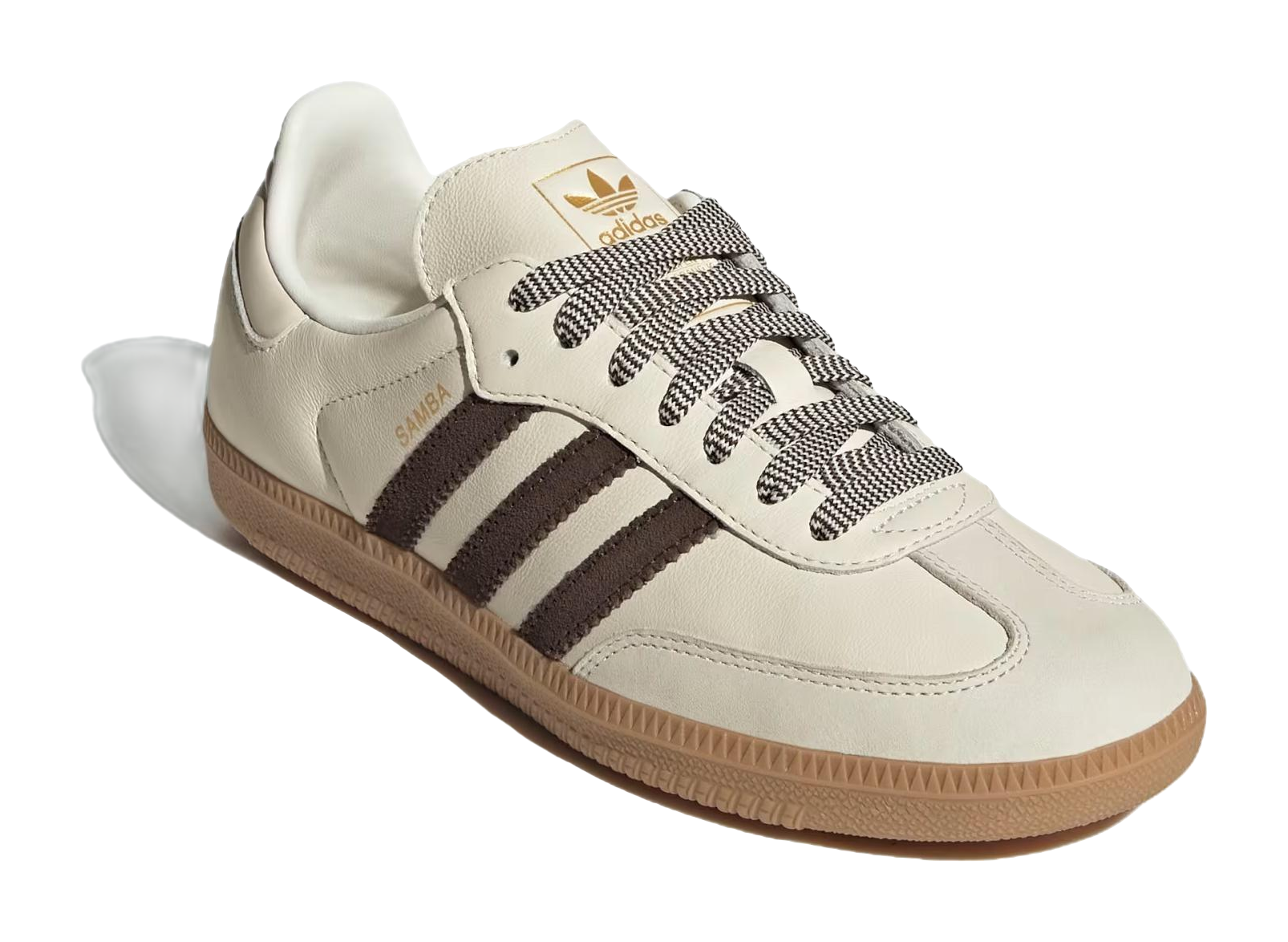 Adidas Womens Samba Og Off White Dark Brown  vjsneaker.com
