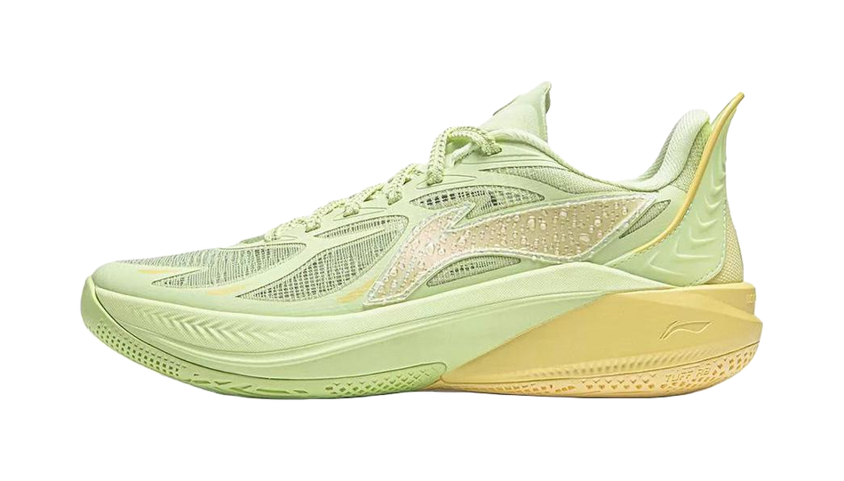 Li Ning YOUNG SONIC 12 Comfortable Cushioning, Wear Resistant Low top Childrens Basketball Shoes Butterfly Pink Green  VJSNEAKER