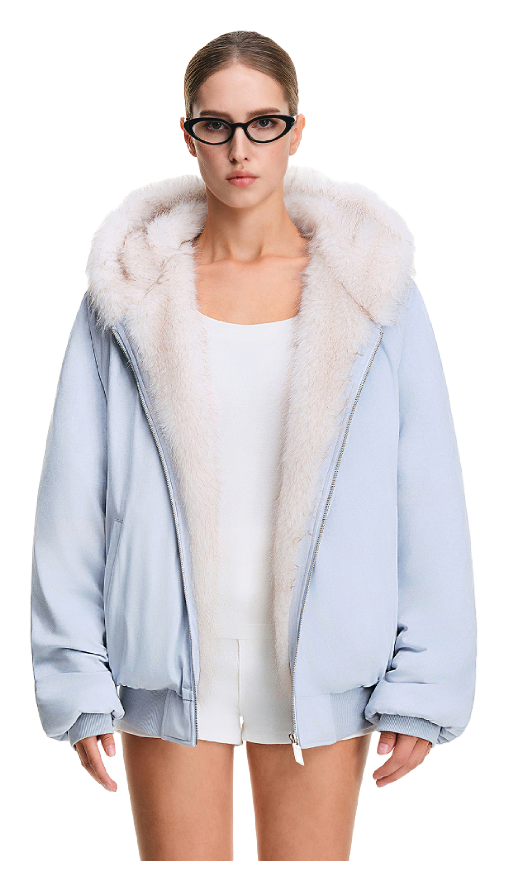 FDR Puffer Jackets Unisex Fur Collar Moderate  vjsneaker.com