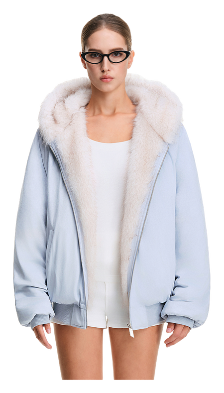 FDR Puffer Jackets Unisex Fur Collar Moderate  vjsneaker.com