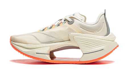 Li Ning Shadow 3 Essential Cushioning Support Rebound Low top Casual Running Shoes Womens Ecru  VJsneaker