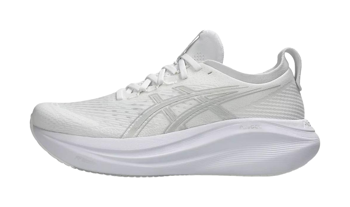 ASICS Gel Nimbus 27 White Glacier Grey  vjsneaker.com