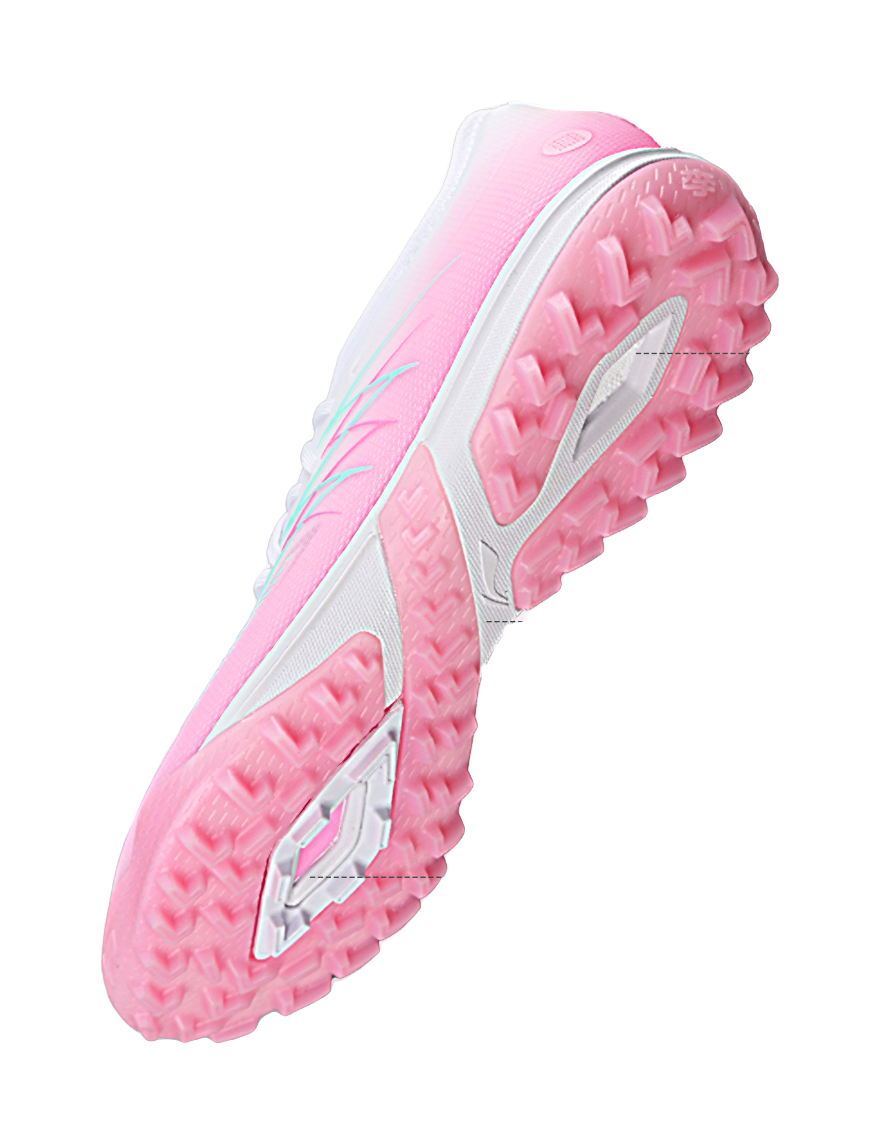 Li-Ning Jiying "Shadow" YSTW009-4 - TF Turf Soccer Shoe Unisex White Pink Blue