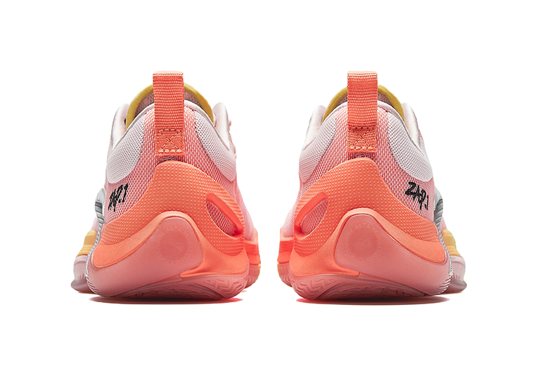 Anta Zap 1 Slip Resistant Abrasion Resistant Support Low top Childrens Basketball Shoes Pink Orange Kids  VJSNEAKER