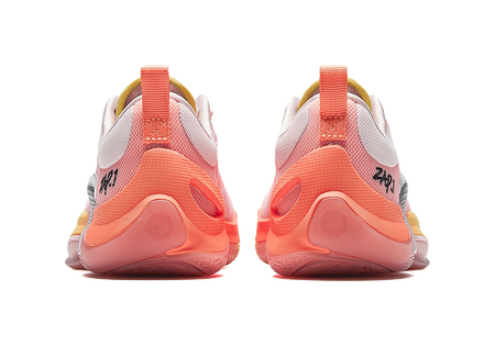 Anta Zap 1 Slip Resistant Abrasion Resistant Support Low top Childrens Basketball Shoes Pink Orange Kids  VJSNEAKER