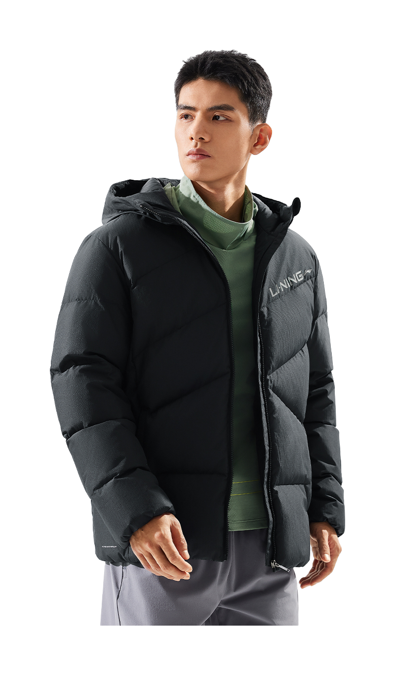 LiNing Fitness Series Down Jacket Mens Black  VJ SNEAKER