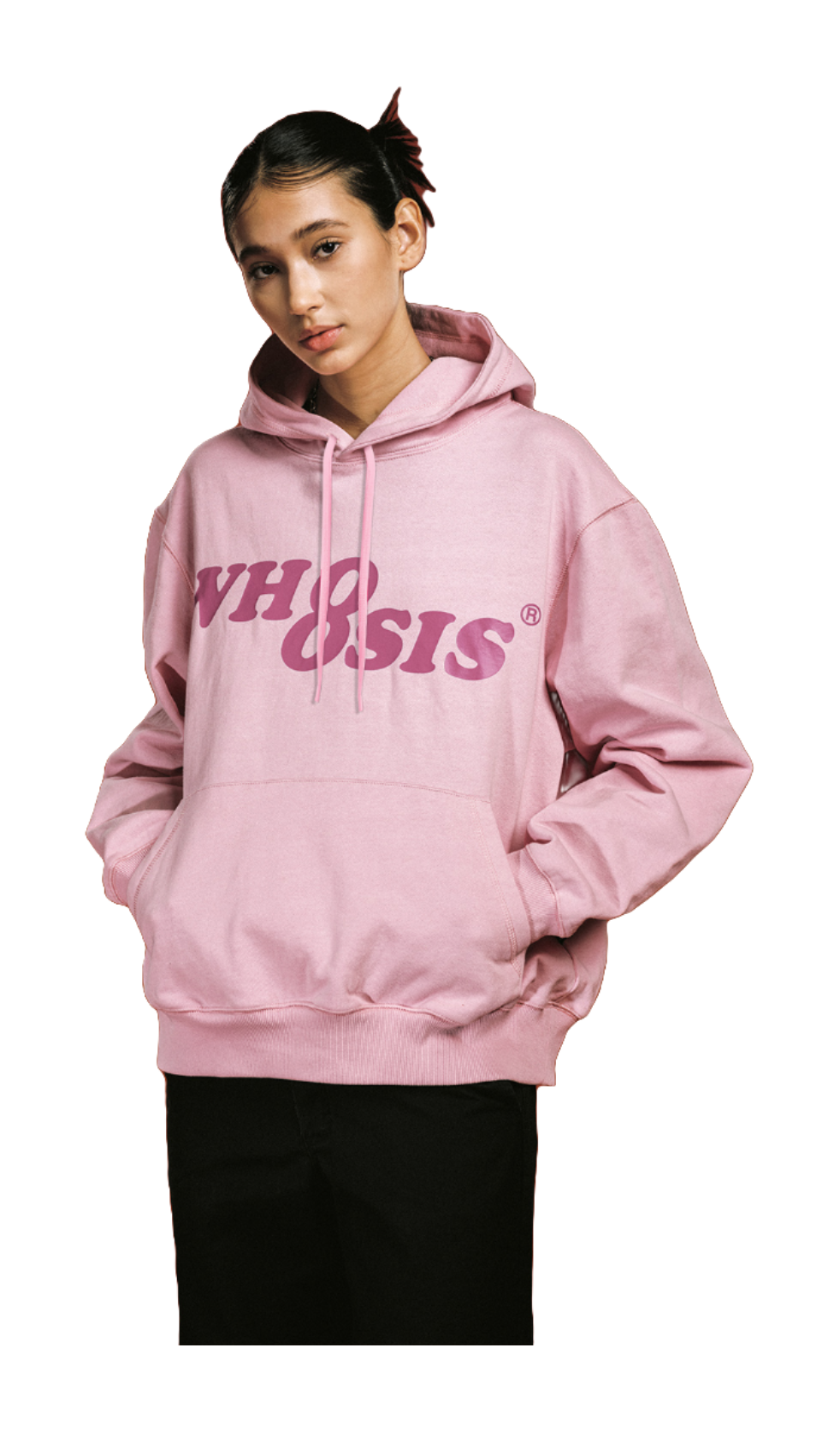 WHOOSIS Shining Color Phantom Logo Hoodie Casual Loose Versatile Letter Campus Warm Autumn/Winter Plus Velvet Hoodie Unisex  vjsneaker.com