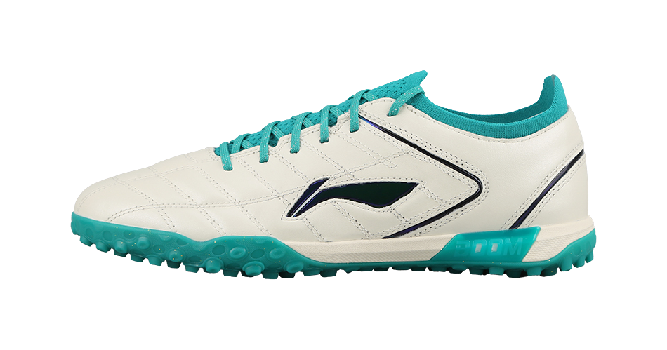 Li-Ning Yu 3 Pro "White Green" YSTV035-1 - K-Leather TF Soccer Cleat Unisex
