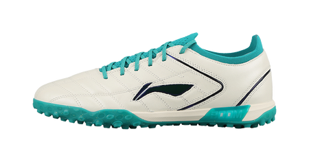 Li-Ning Yu 3 Pro "White Green" YSTV035-1 - K-Leather TF Soccer Cleat Unisex