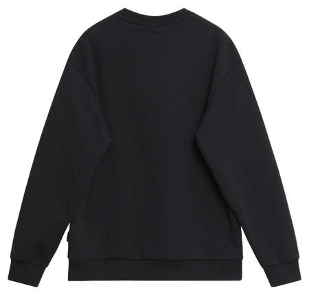 Li-Ning men’s black crewneck sweatshirt, plain back view