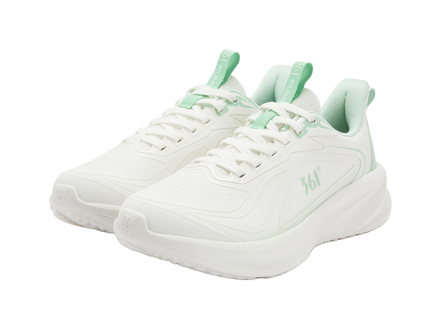 361° Cushioning, Wear Resistant Low top Casual Running Shoes Women's Stream Green 