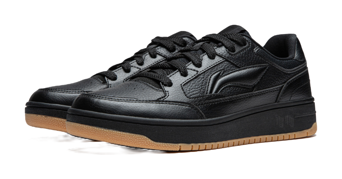 Li Ning Tianji Slip Resistant Abrasion Resistant Skateboard Shoes Mens Black  VJSNEAKER