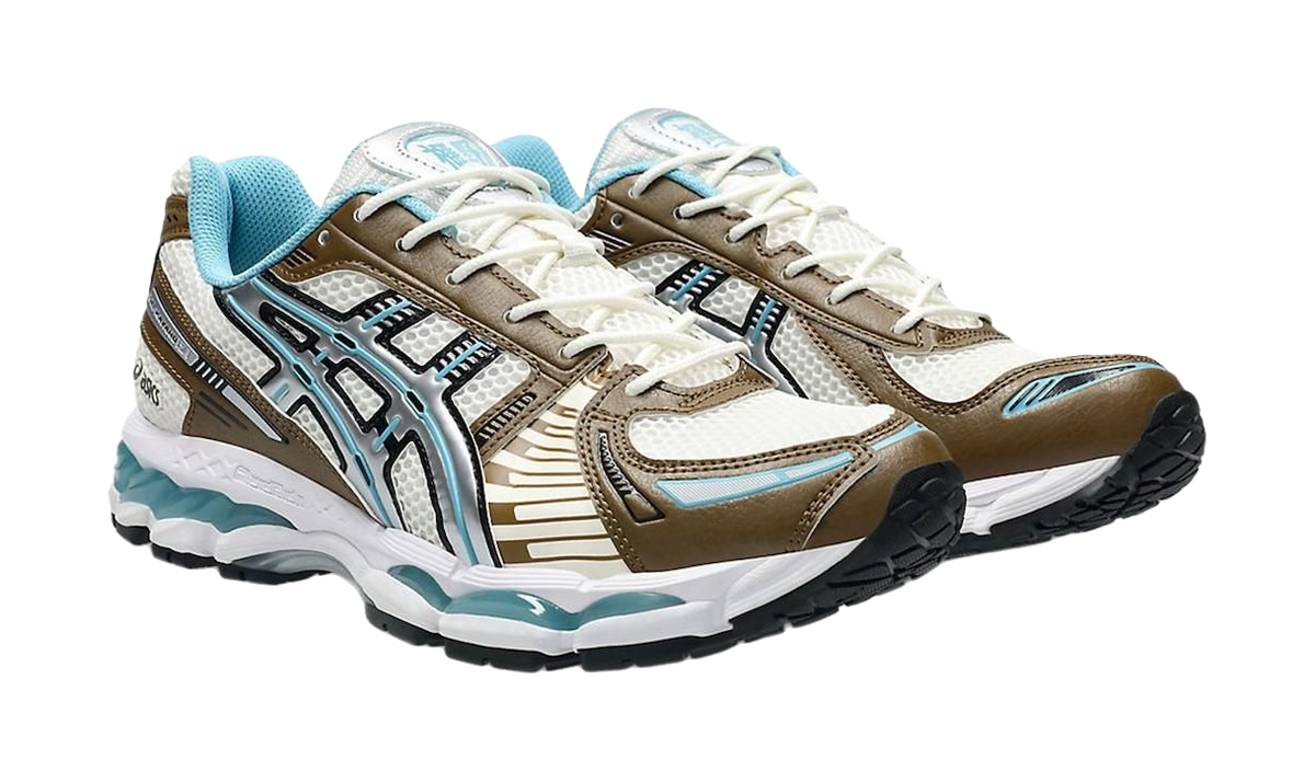 ASICS GEL Kayano 12.1 Abrasion Resistant Low top Running Shoes Unisex Blue Brown  vjsneaker.com
