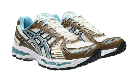 ASICS GEL Kayano 12.1 Abrasion Resistant Low top Running Shoes Unisex Blue Brown  vjsneaker.com