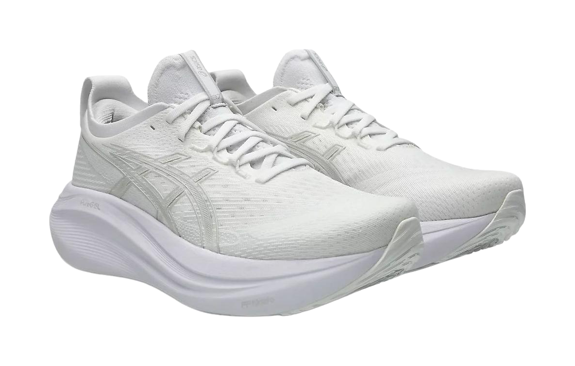 ASICS Gel Nimbus 27 White Glacier Grey  vjsneaker.com