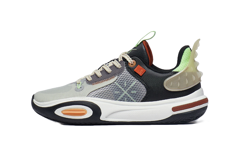 LINING YOUNG All City 11 YOUNG Slip Resistant Rebound Low top Basketball Shoes Gray Black Kids  VJSNEAKER