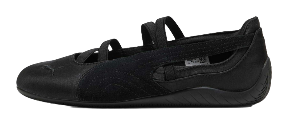 PUMA Speedcat Ballet Black Cool Dark Gray Satin Womens  vjsneaker.com