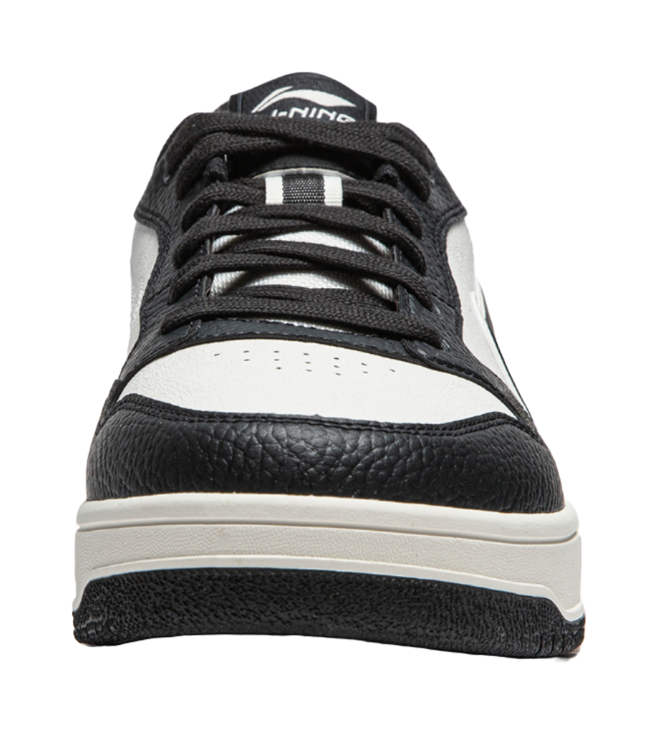 LiNing Tianji Soft Slip Resistant Cushioning Abrasion Resistant Low Top Skateboard Shoes Men's White Black 