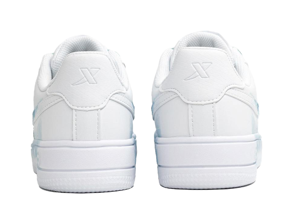 XTEP Air Force One Waterproof Cushioning Abrasion Resistant Low top Skateboard Shoes Unisex White Blue 