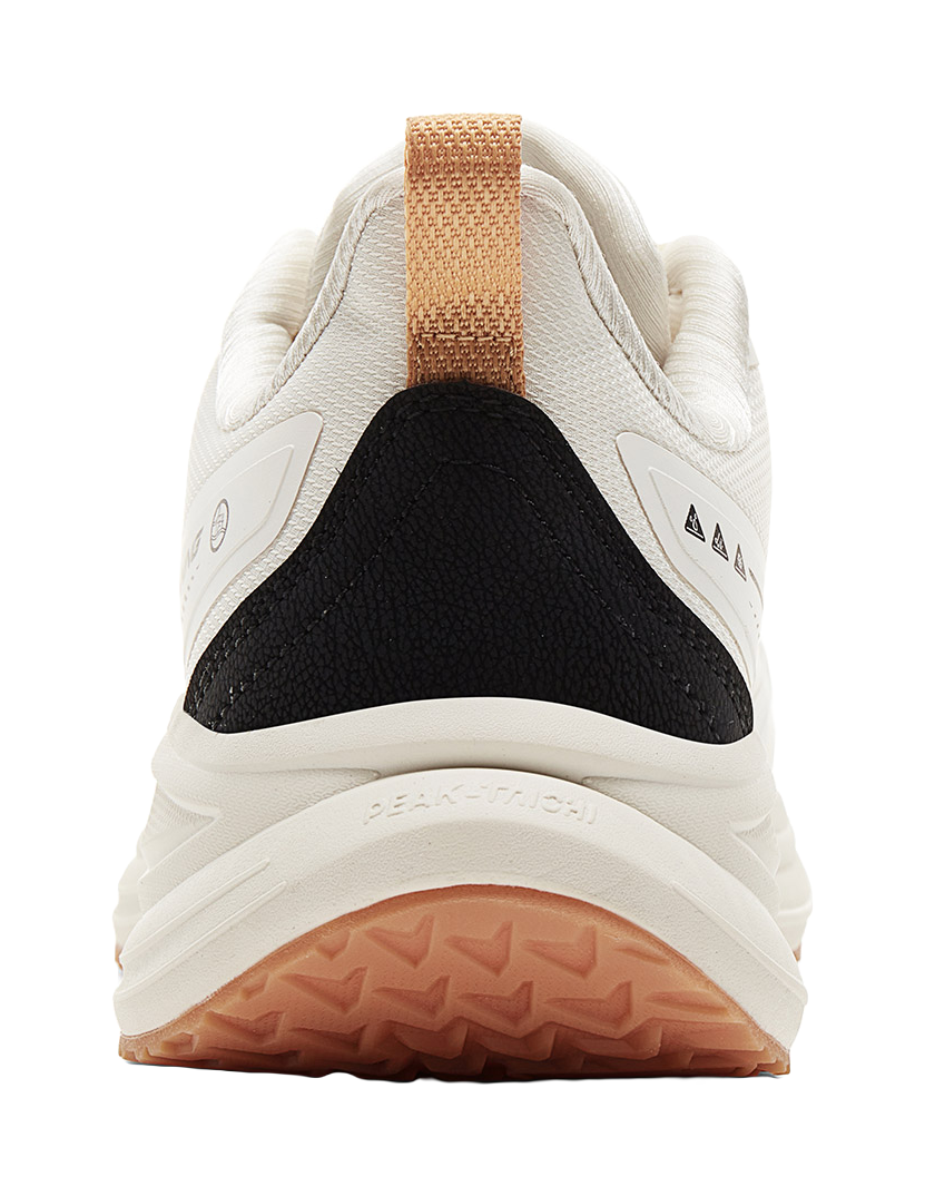 PEAK Cushioning, Slip Resistant, Abrasion Resistant, Rebound Low top Running Shoes Men's Canvas White Black 