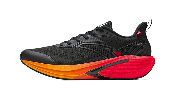 Anta Rocket 7 Low top Running Shoes Men's Basic Black/Flame Orange Red 