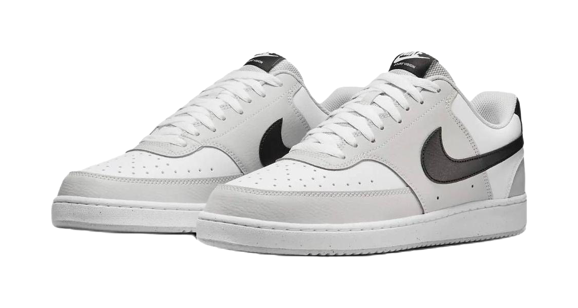 Nike Court Vision Low Grey Fog White Black  vjsneaker.com