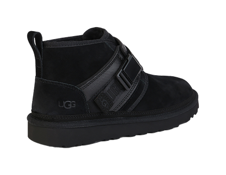 UGG Neumel Snapback Buckle Fleece Lined Snow Boots Black  vjsneaker.com
