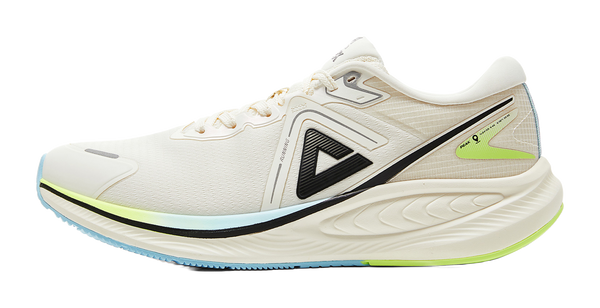 PEAK Cushioning Anti-Slip Wear-Resistant Support Balance Impact-Resistant Rebound Low-Top Running Shoes Men White Green 