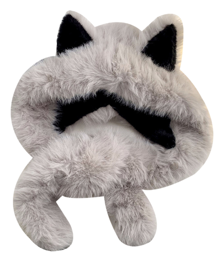 【 Warm Fox 】 IOTS Cute and Cute Fox Ear Two piece Set, Thickened and Warm, Essential for Cooling in Autumn and Winter, Polyester Fiber Woolen Hat for Women  vjsneaker.com