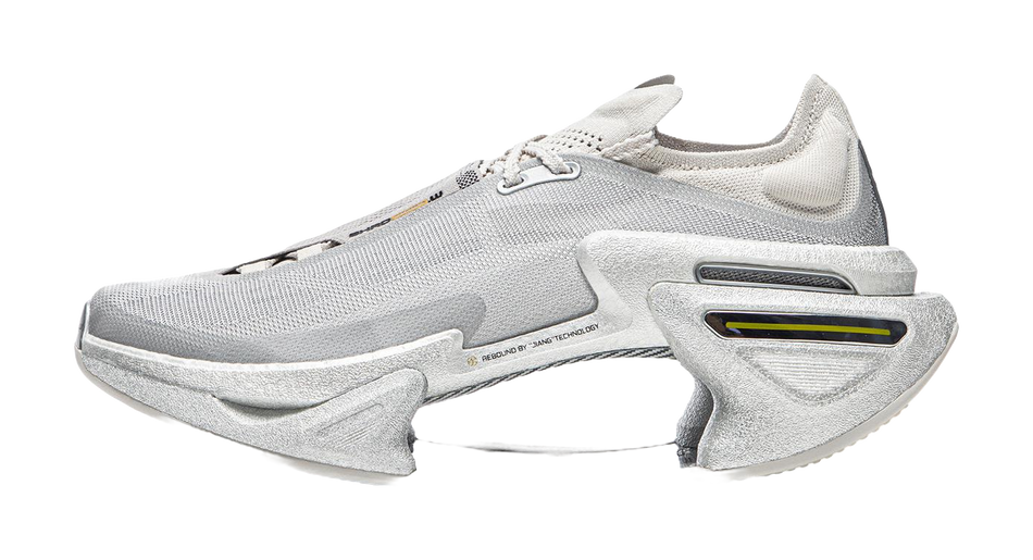 Li Ning Shadow 3.0 Fabric Low top BOOM Technology Long Distance Running Sprint Running Shoes Unisex Silver  VJsneaker