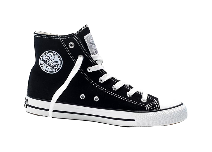 Warrior Slip Resistant, Abrasion Resistant, Breathable High top Canvas Shoes Unisex Black 