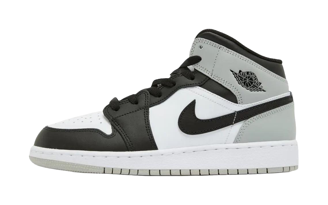 Jordan Air Jordan 1 Abrasion Resistant Mid top Childrens Basketball Shoes Black White Teenagers  VJSNEAKER