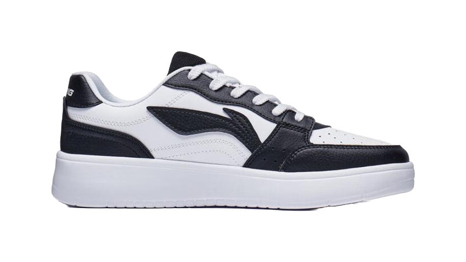 LiNing Acer Truncatum Slip-Resistant Cushioning Wear-Resistant Low-Top Skateboard Shoes Men's White Black 