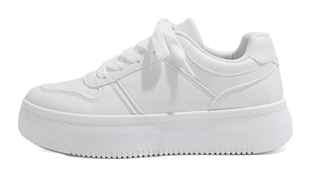 HUANQIU Air Force 1 Coverage Lightweight Height Increasing Low top Skateboard Shoes Women's 