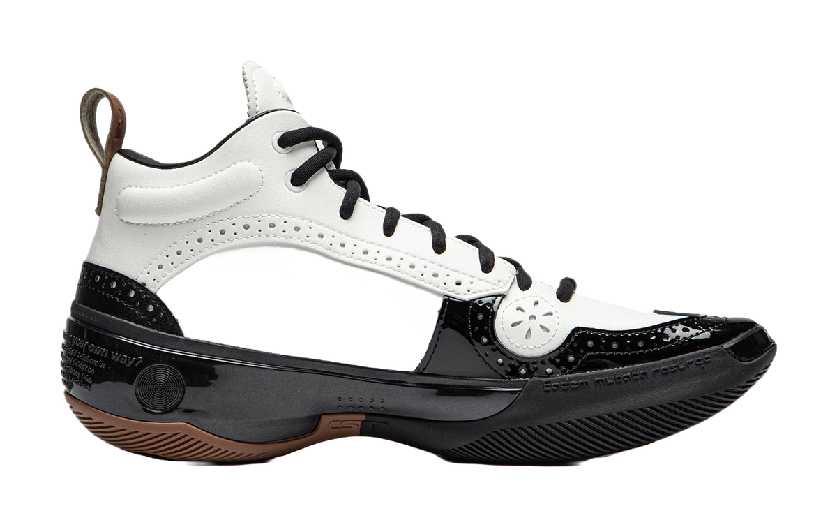 LiNing WOW 10 Gentleman Mid top Basketball Shoes Mens Black White  VJSNEAKER