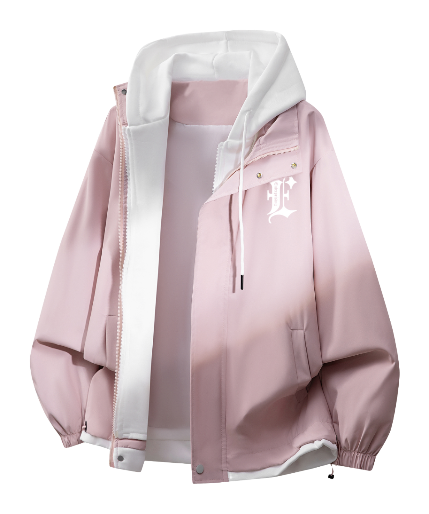 Warrior retro American solid color fake two-piece splicing contrasting loose and versatile hooded pilot with thick cotton lining, graphene heat storage insulation, warm work clothes, cotton jacket jacket, unisex  VJSNEAKER