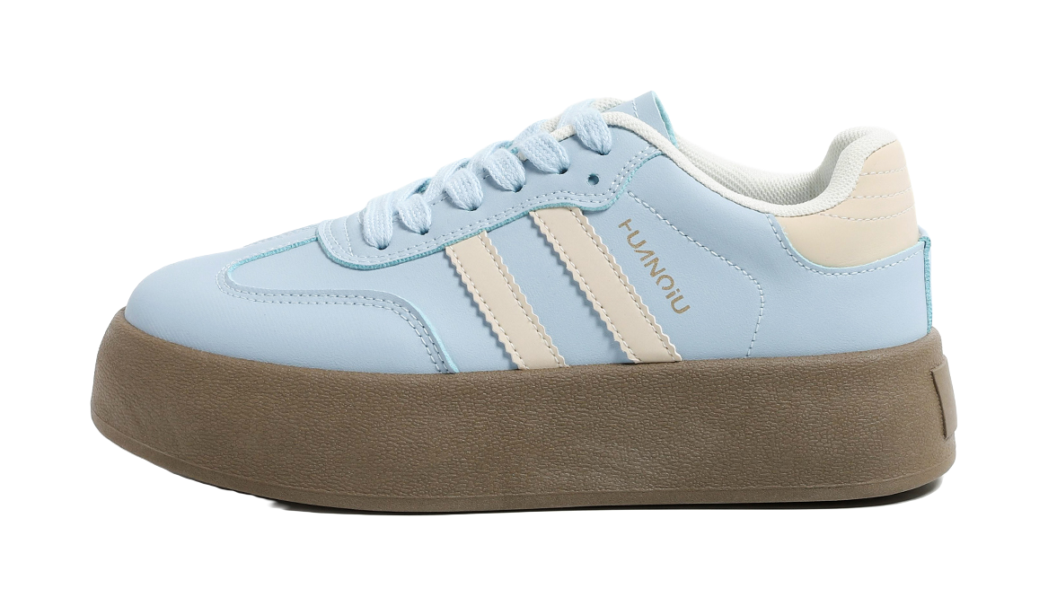 HUANQIU Slip Resistant, Abrasion Resistant, Lightweight, Breathable, Height Increasing Low top Skateboard Shoes Womens  VJSNEAKER