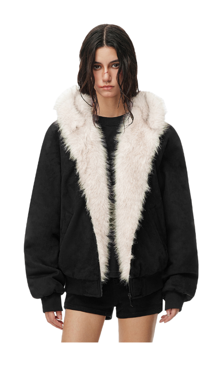 FDR Puffer Jackets Unisex Fur Collar Moderate  vjsneaker.com