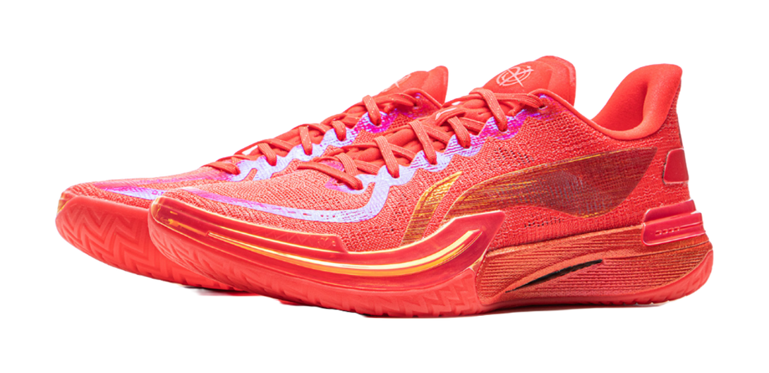 LiNing Gamma Cushioning Anti-Slip And Wear-Resistant Support Lightweight Rebound Low-Top Basketball Shoes Mens Red  VJSNEAKER