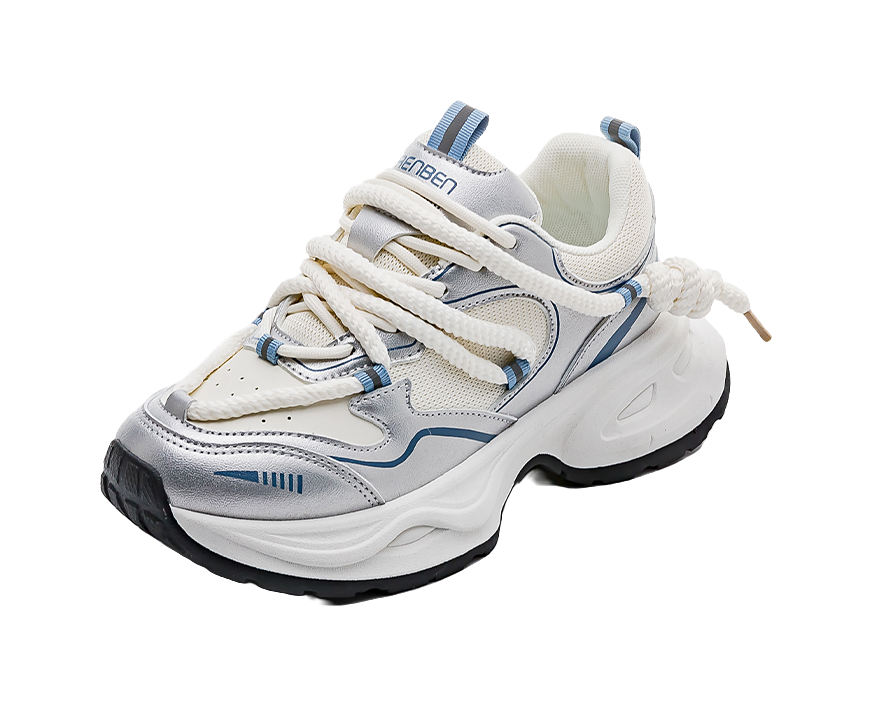 RENBEN Abrasion Resistant Breathable Coverage Balance Height Increasing Low top Chunky Sneakers Unisex 