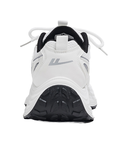 Warrior Cushioning And Breathable Low Top Chunky Sneakers Unisex White Dark Blue  vjsneaker.com