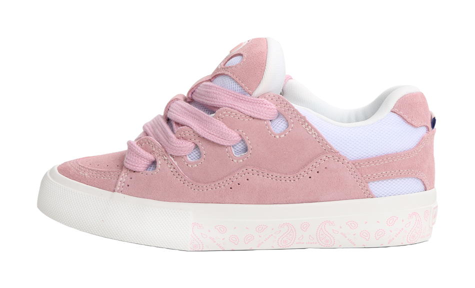 Ollieskate Puffy Shoes Slip Resistant Cushioning Abrasion Resistant Low top Skateboard Shoes Unisex Pink