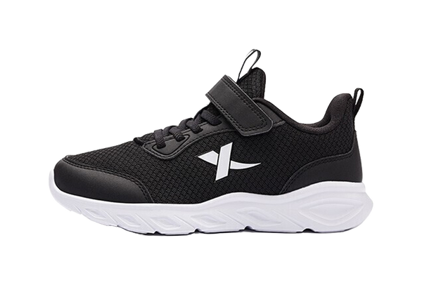 XTEP Cushioning Abrasion Resistant Balance Low top Kids' Running Shoes Black White Teenagers 