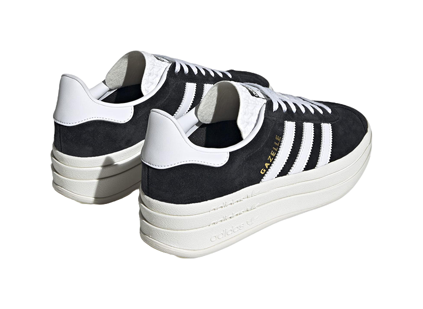 Adidas Wmns Gazelle Bold Black White Womens  vjsneaker.com